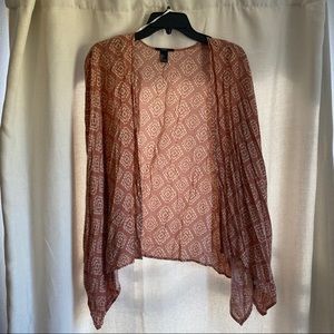 Summer Coral and Cream Kimono